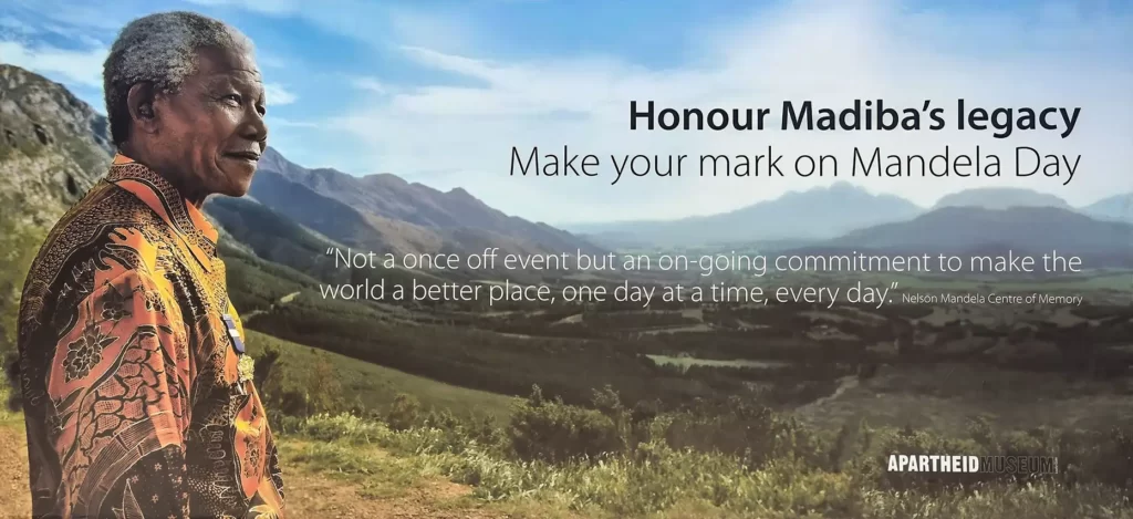 Affiche promotionnelle du Mandela Day - Afrique du Sud